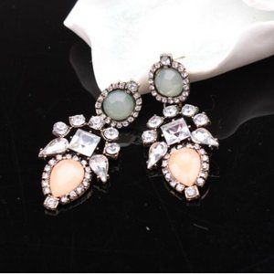 1.75" vintage style pastel Boho earrings For Pageant Prom Wedding